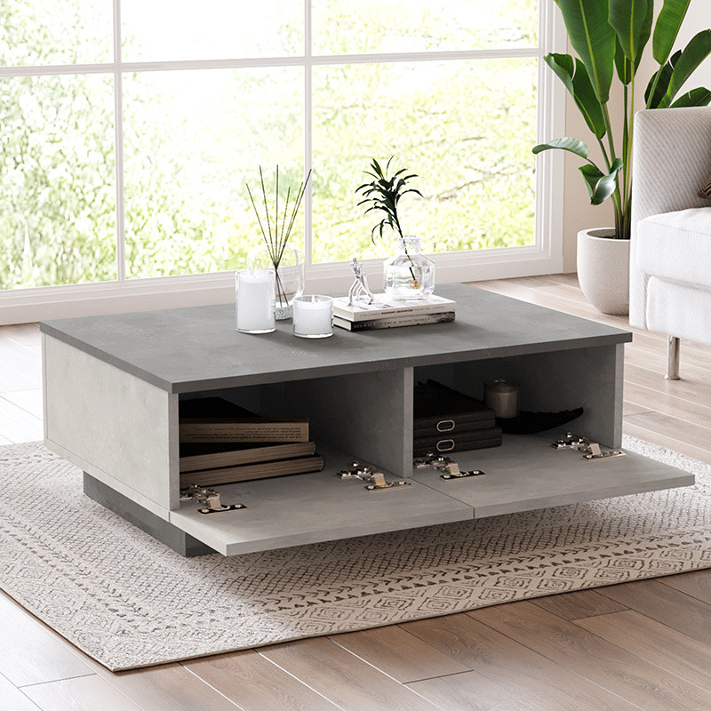 Masuta de cafea Thunder gri antic - antracit 90x60x31.5cm - 1 | YEO