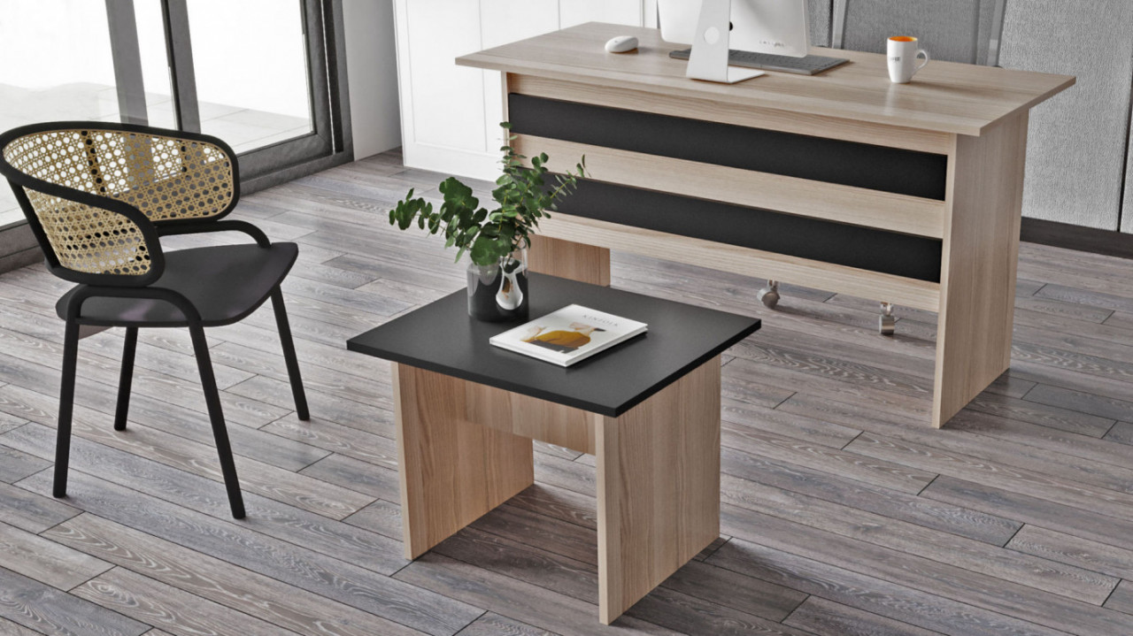 Masuta de Cafea Vario B - Oak, Negru - 2 | YEO