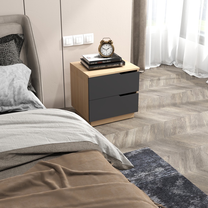 Noptiera Verena I Natural 48x40x48cm - 2 | YEO
