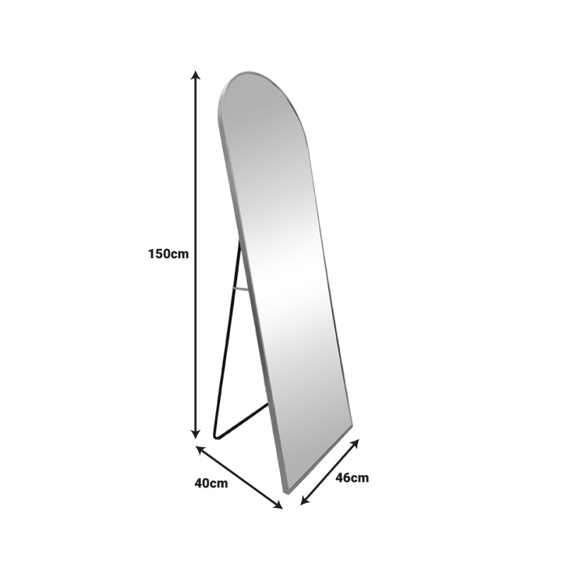 Oglinda Lorens, Pako World, Aluminiu, Argintiu 46x40x150 cm