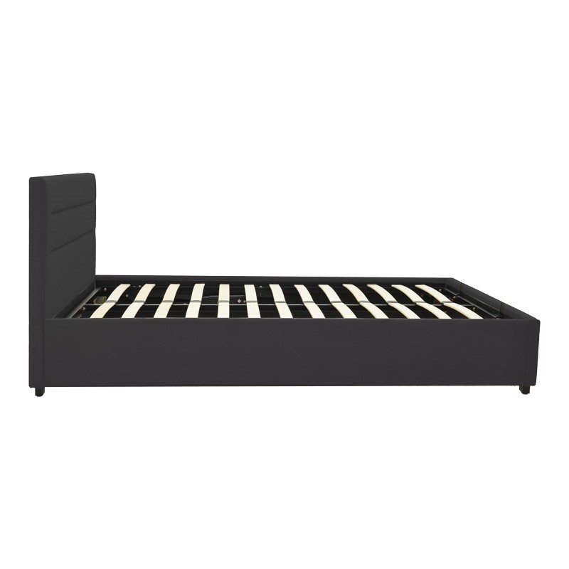 Pat cu depozitare Molito Gri inchis 120x200 cm - 2 | YEO