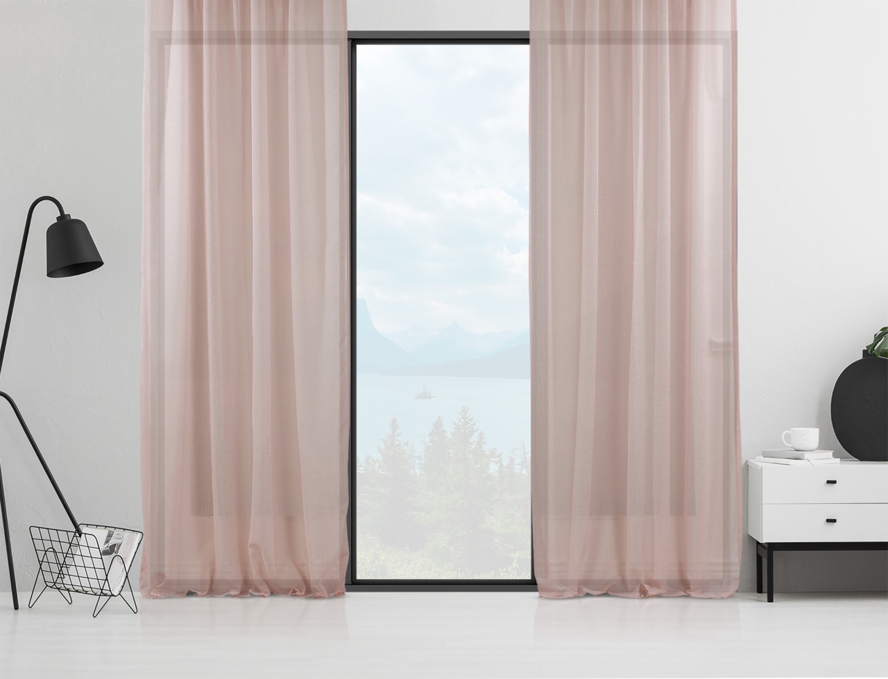 Perdea AS-10305 Roz 140x350 cm