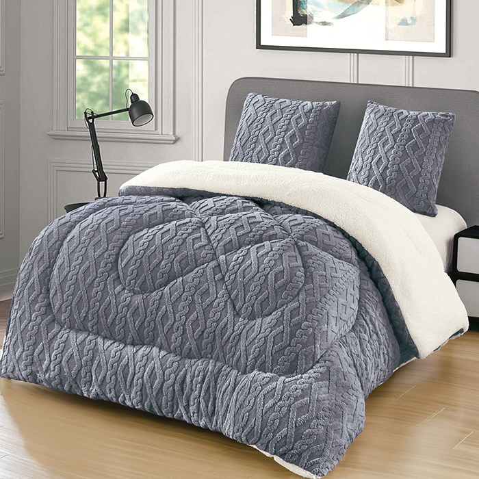 Pilota Cocolino Groasa cu Blanita Wave V27 Grey Cobalt 4.5kg, 200x230