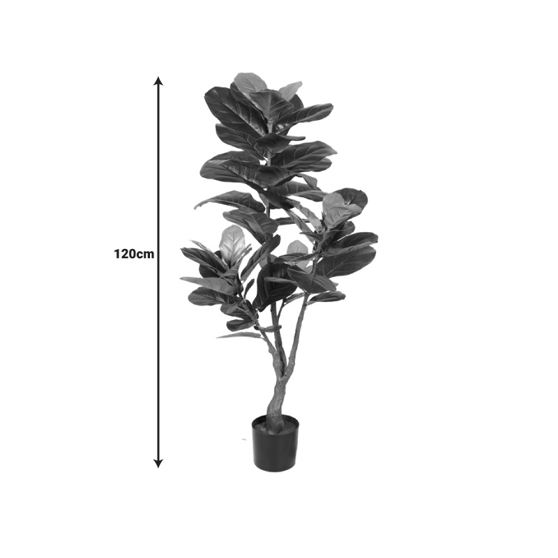 Planta decorativa Fiddlehead in ghiveci plastic PP verde 120 cm