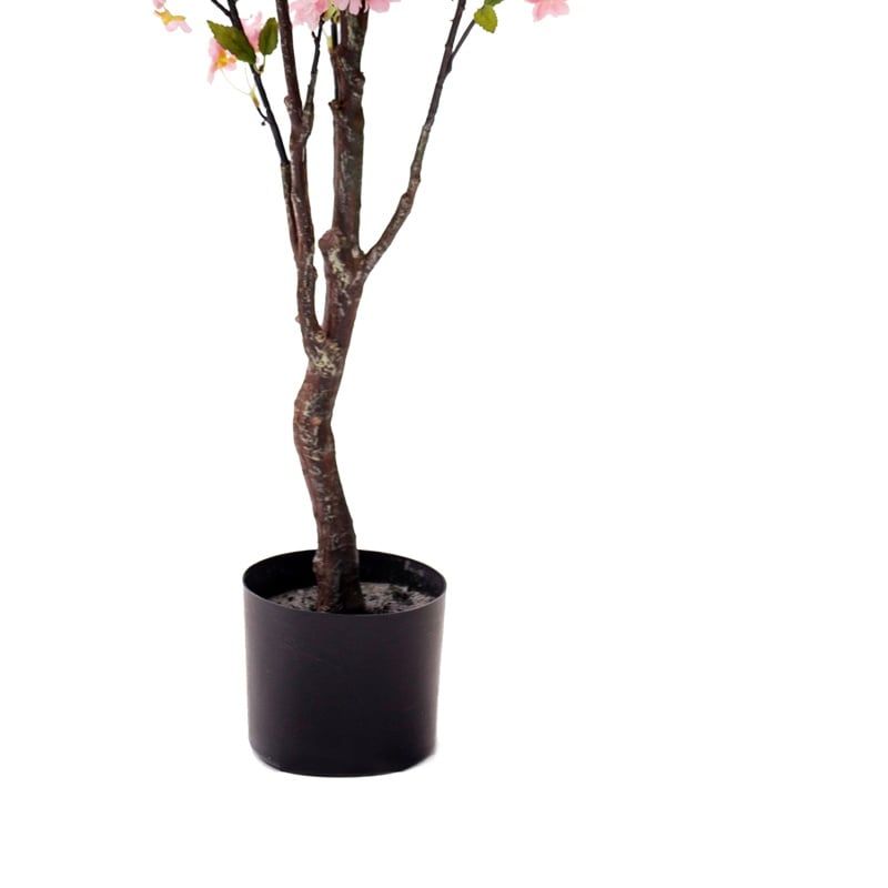 Planta decorativa Floare de piersici in ghiveci roz plastic PP H140 cm - 2 | YEO