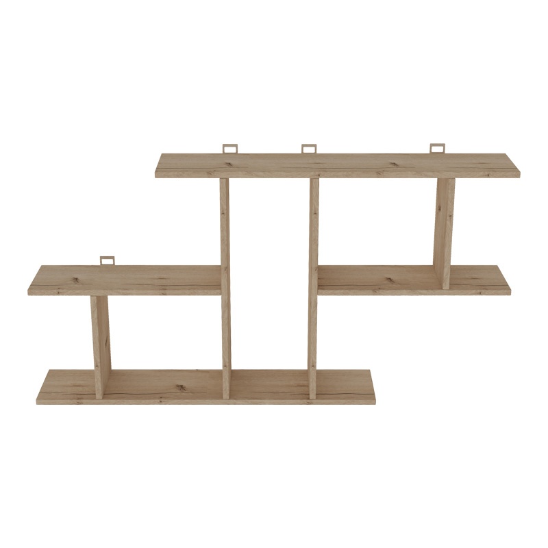 Raft de perete Vertoura, Pako World, Stejar, 116x18x60 cm - 2 | YEO