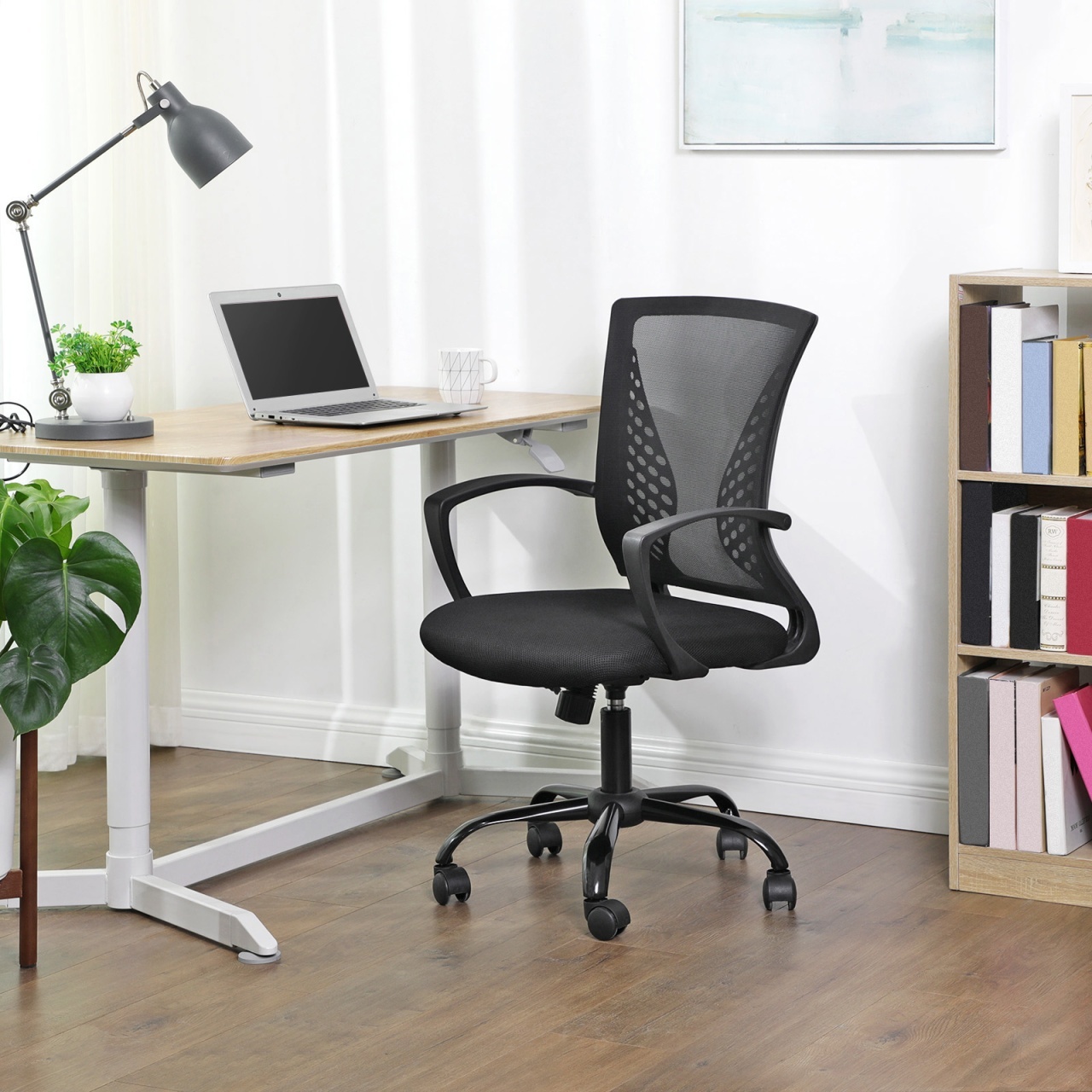 Scaun birou Kime Negru 58x60.5x104 cm