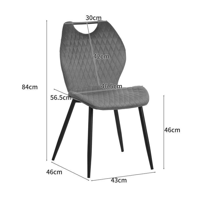 Scaun Bongo, Pako World, Negru, 56x47x84 cm