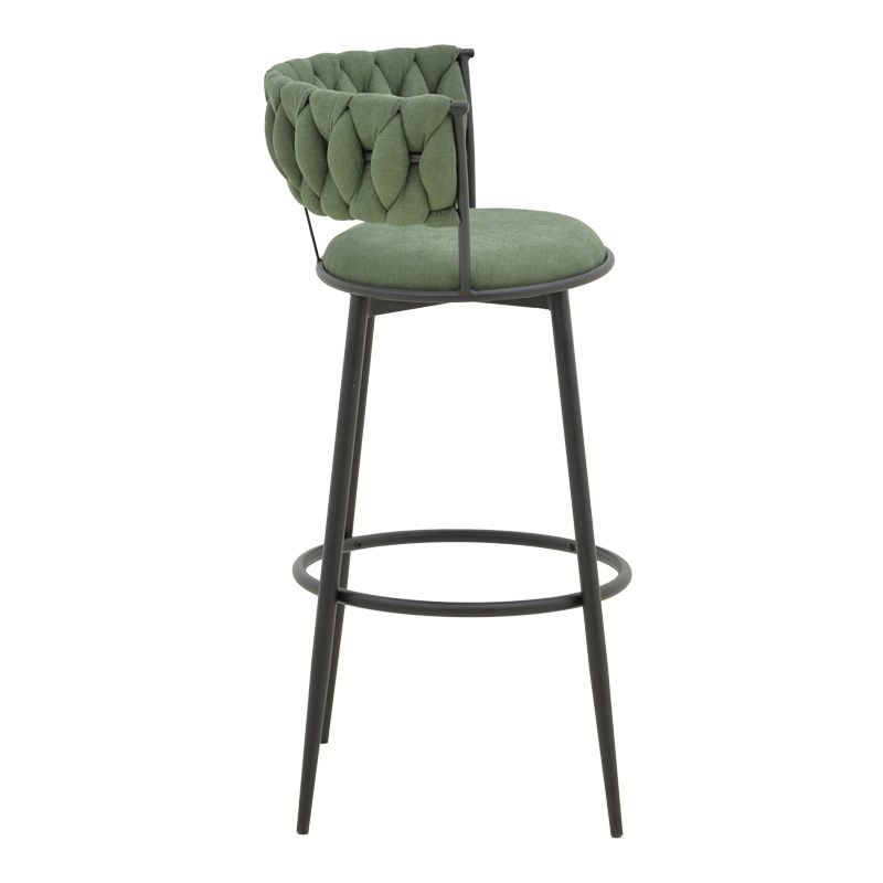 Scaun de bar Alkia I Kaki 50x56x95 cm - 2 | YEO