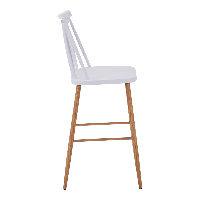 Scaun de bar Aurora I, Pako World, PP, Alb-Natural, 42x47x99 cm - 1 | YEO