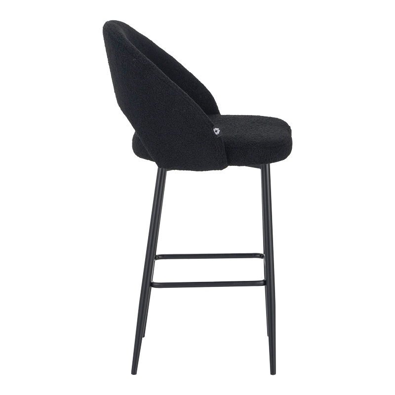 Scaun de bar Masebo, Pako World, Negru, 48x52x97 cm - 2 | YEO
