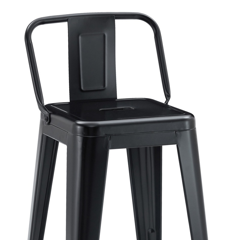 Scaun de bar Utopia, Pako World, Negru, 42x42x86 cm - 1 | YEO