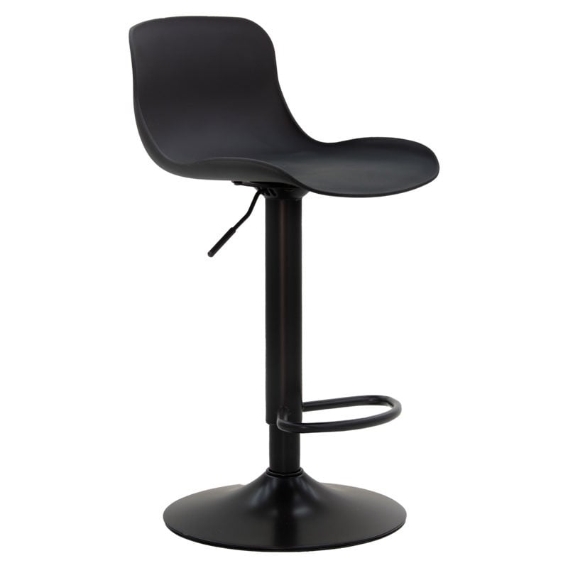 Scaun de bar Walden plastic negru - 1 | YEO