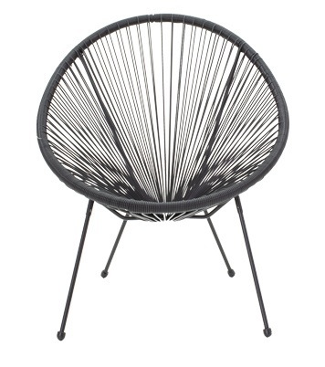 Scaun de grădină Acapulco Negru 71x76x85 cm - 3 | YEO