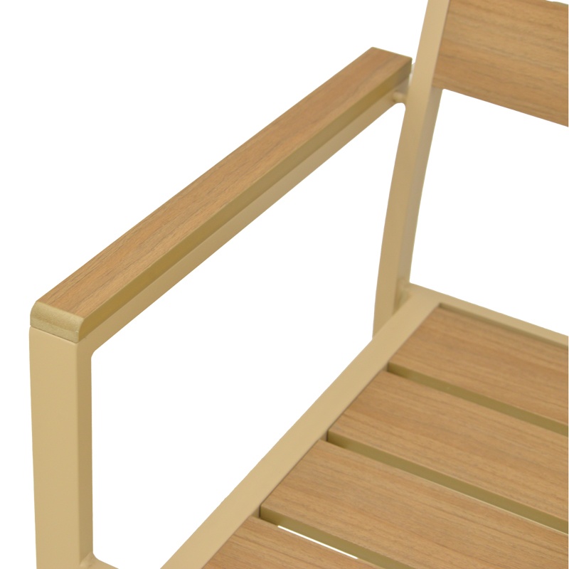 Scaun de gradina stivuibil, Breze, Natural, 60x57.5x88 cm
