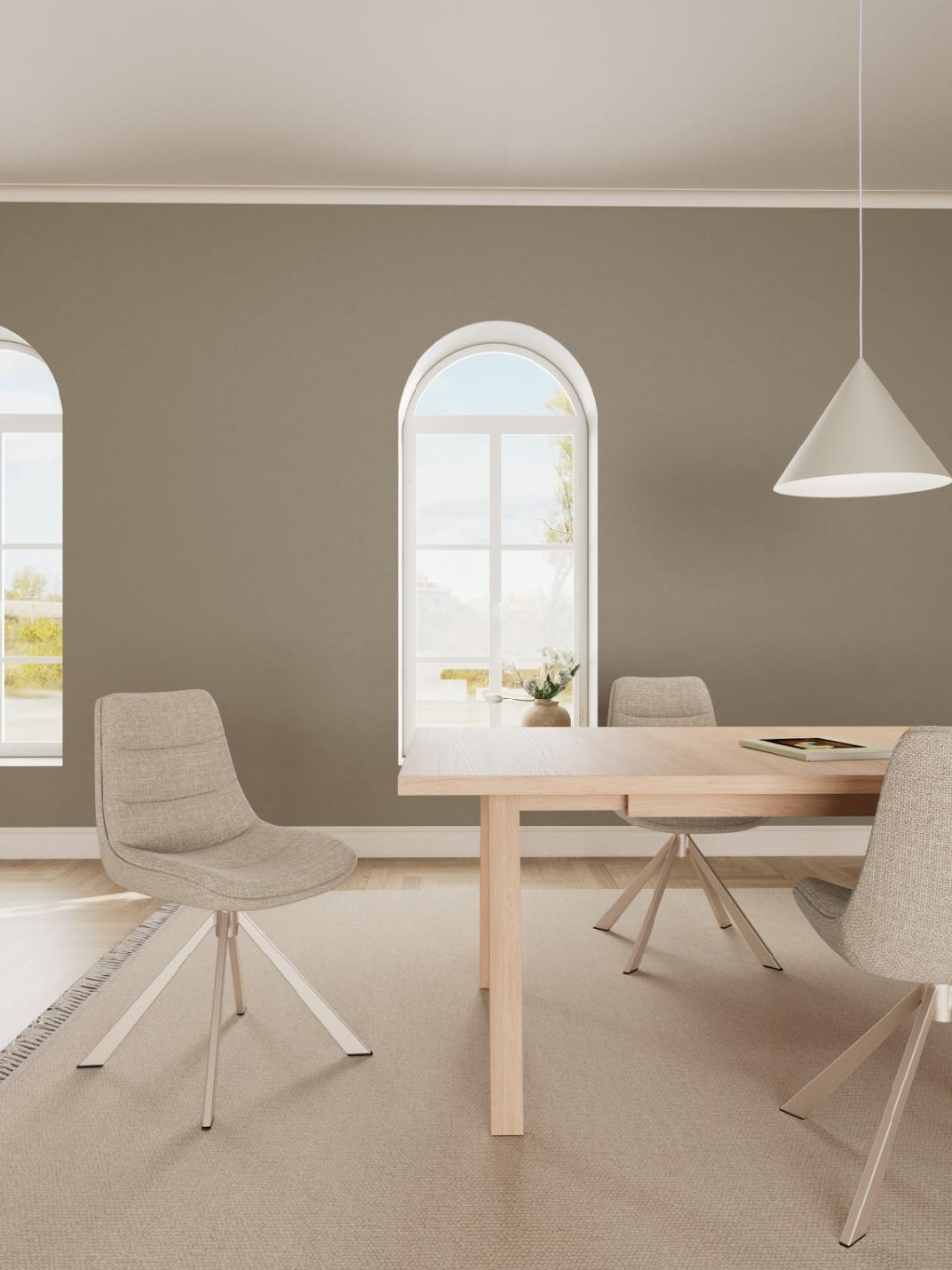 Scaun dining Adisa, Bej, 84x47x57 cm