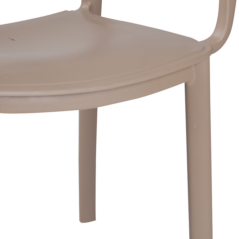 Scaun exterior Frontline plastic culoare cappuccino - 2 | YEO