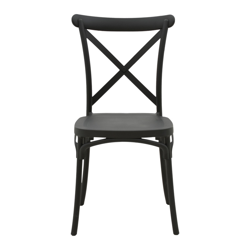 Scaun stivuibil, Crossie, Pako, Negru 43x53x88 cm - 4