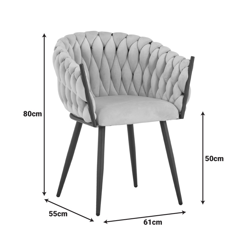 Scaun Vivian Galben 61x55x80 cm