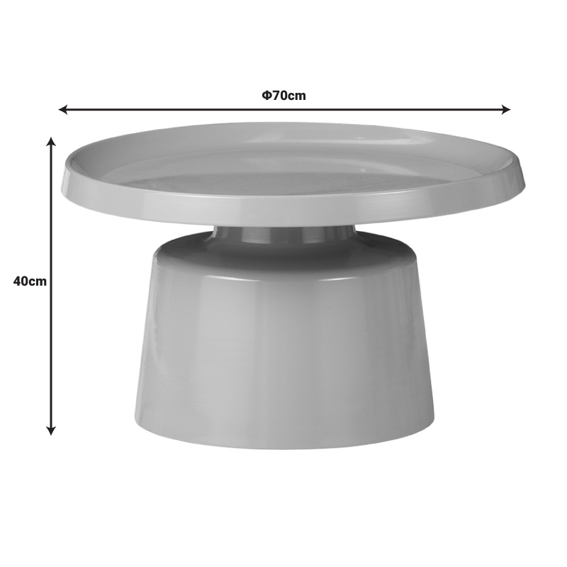 Set 2 masute laterala Ginoze cappuccino metal 70x70x50 cm
