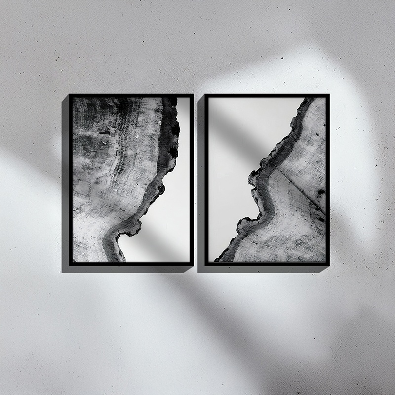 Set 2 tablouri Nepen I Multicolor 33x1.5x48 cm