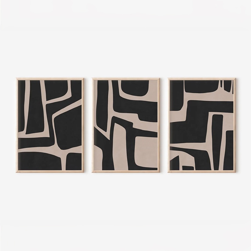 Set 3 tablouri Jelenta Bej 33x1.5x48 cm