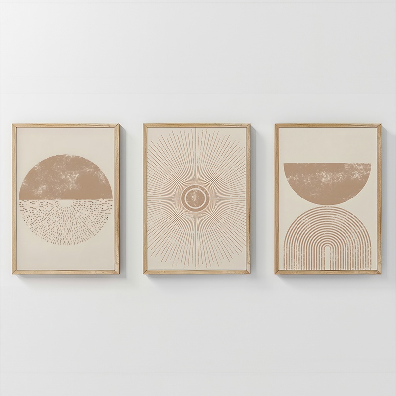 Set 3 tablouri Varenzy Multicolor 33x1.5x48 cm