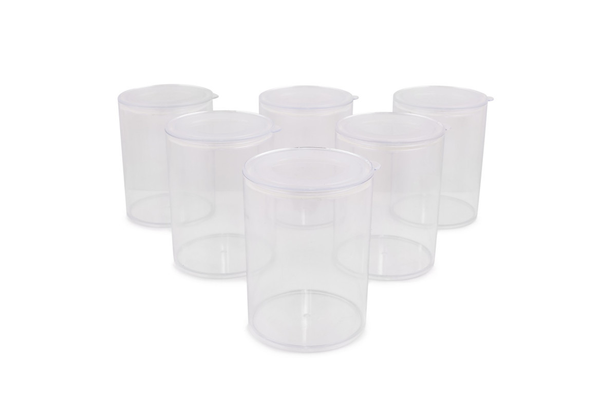 Set 6 cutii de depozitare alimente CLJCL06C08M, Transparent