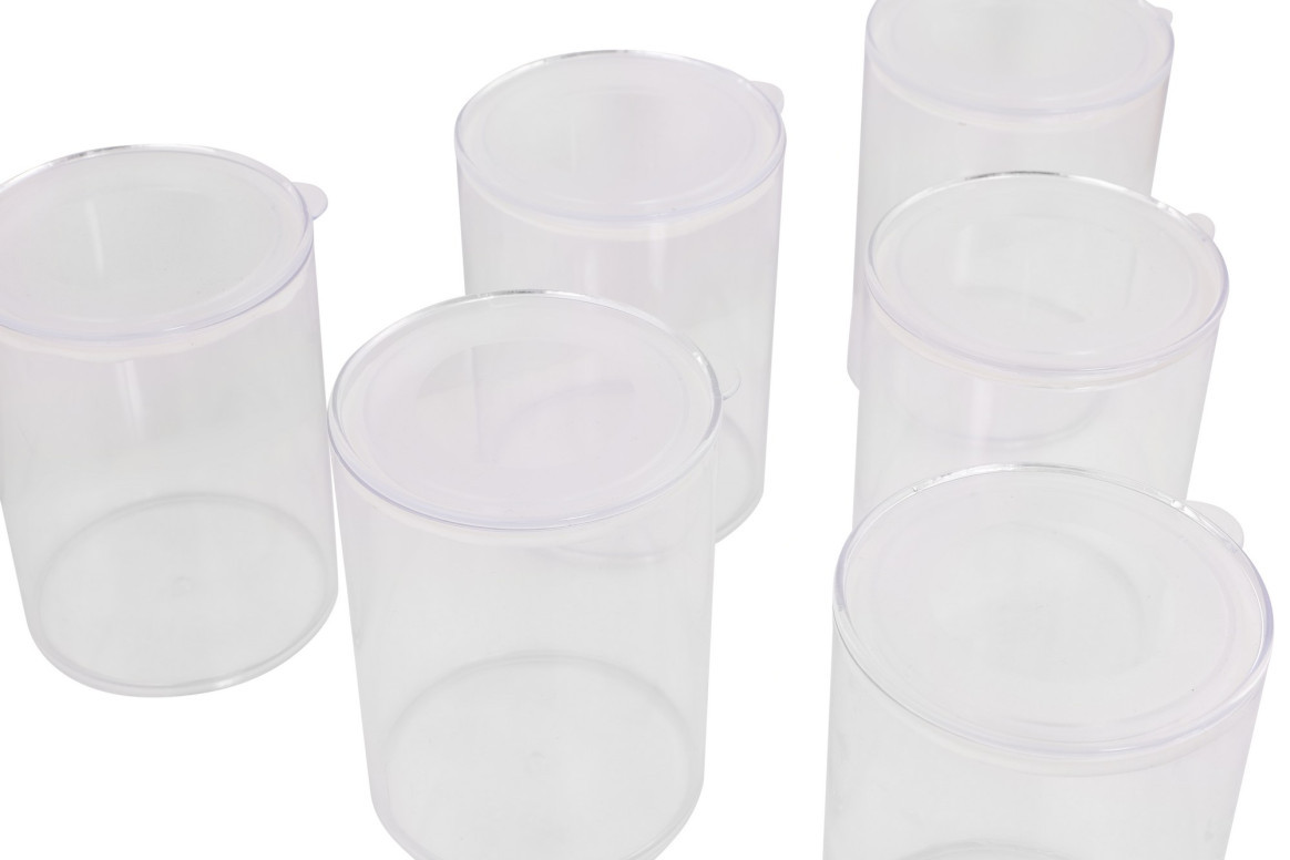 Set 6 cutii de depozitare alimente CLJCL06C08M, Transparent - 1 | YEO