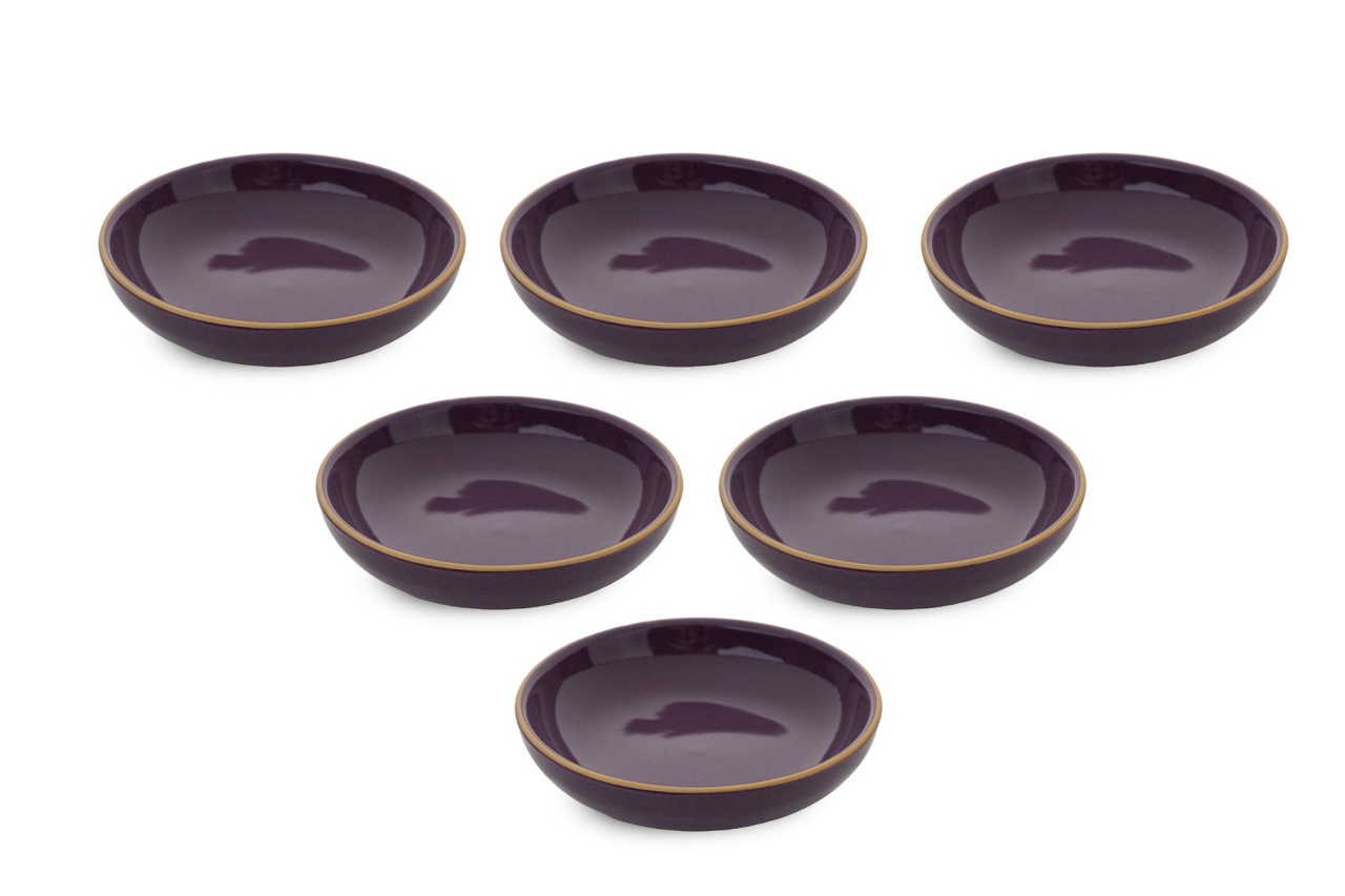 Set boluri de sos din ceramica (6 bucati) Mayd100 Mov 13x13x3.3 cm - 1 | YEO