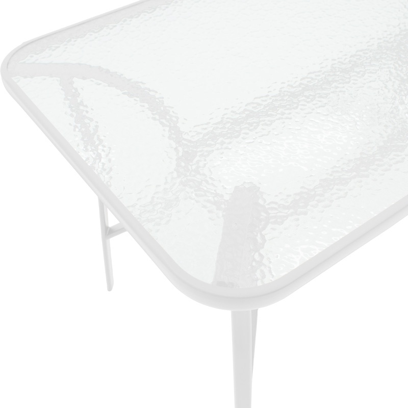 Set dining Calan-Ensure, Pako World, Metal, Alb, 120x70x70 cm