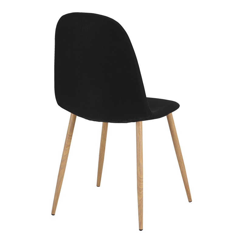 Set dining Julita-Bella, Pako World, 3 piese, MDF, Negru-Natural, 60x60x73 cm - 2 | YEO