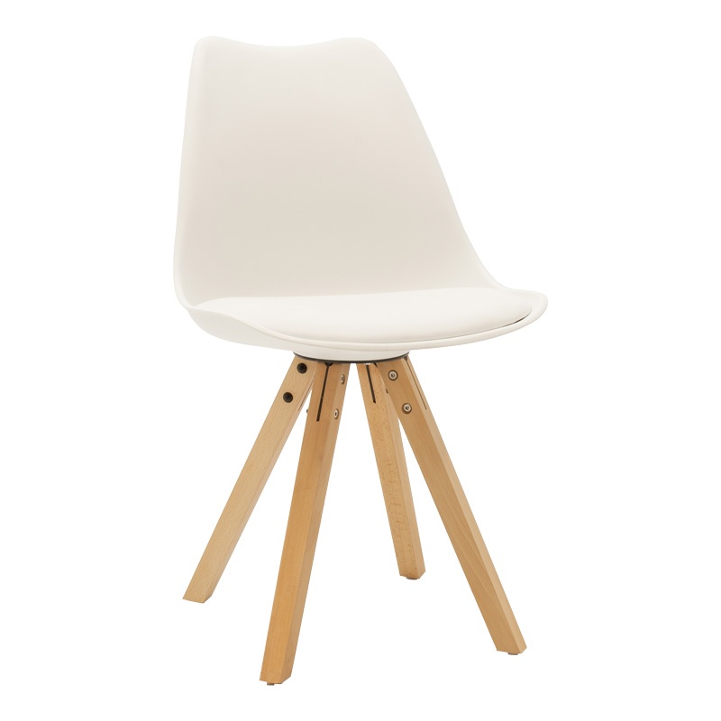Set dining Julita-Caron, Pako World, 5 piese, MDF, Alb, 60x60x73 cm - 1 | YEO