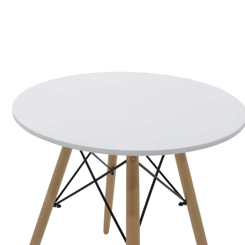 Set dining Julita-Caron, Pako World, 5 piese, MDF, Alb, 60x60x73 cm