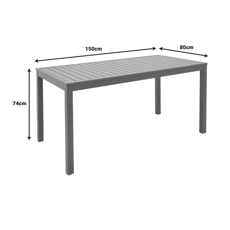 Set dining Kliton-Azelie, Pako World, 7 piese, Sampanie, 150x80x74 cm