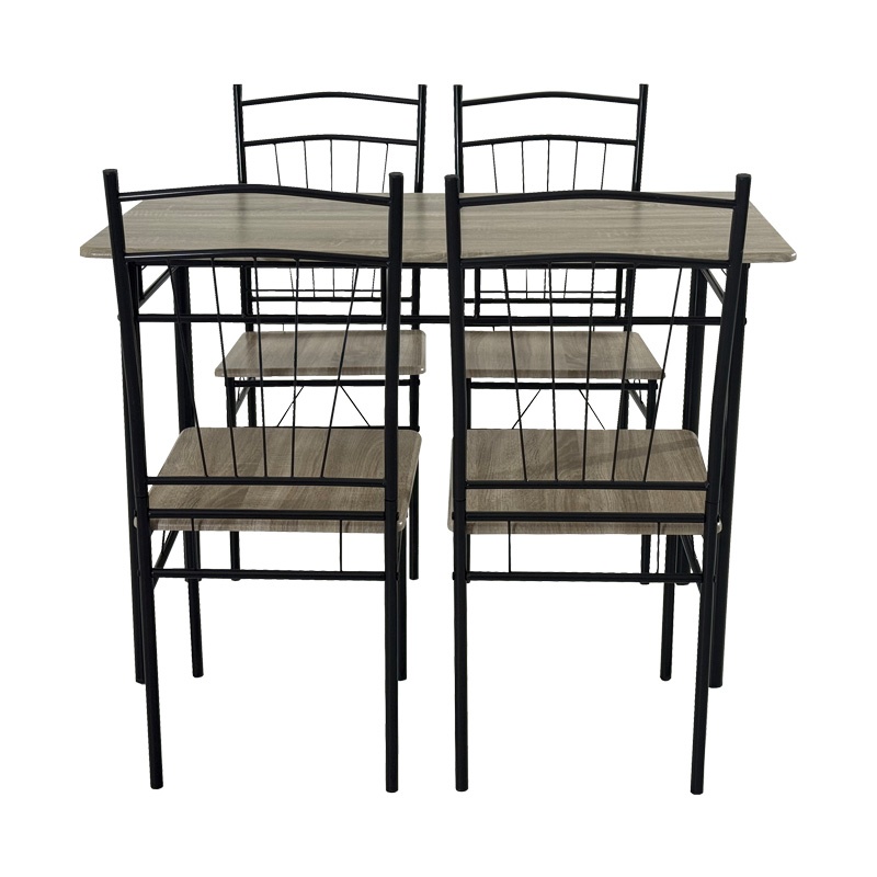 Set masa si scaune 5 piese Reforia Gri 110x60x74 cm - 1 | YEO