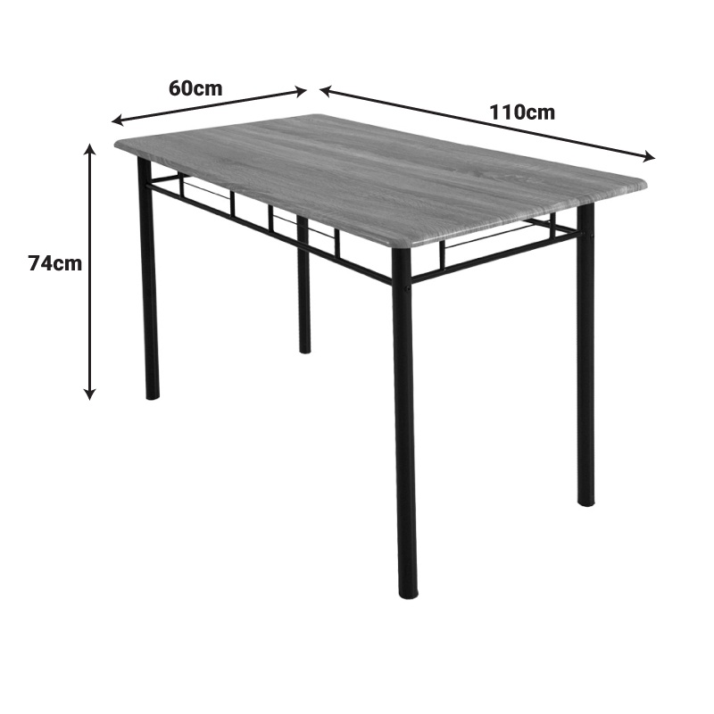 Set masa si scaune 5 piese Reforia Gri 110x60x74 cm