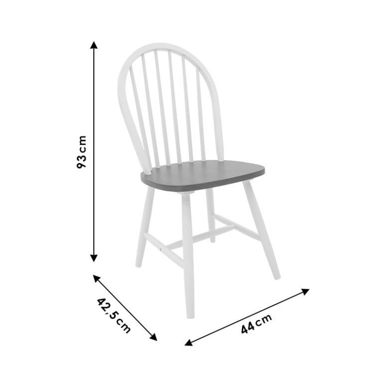 Set Masa si Scaune Alice-Adalyn 5 Piese Nuc - Alb 120x75x74 cm