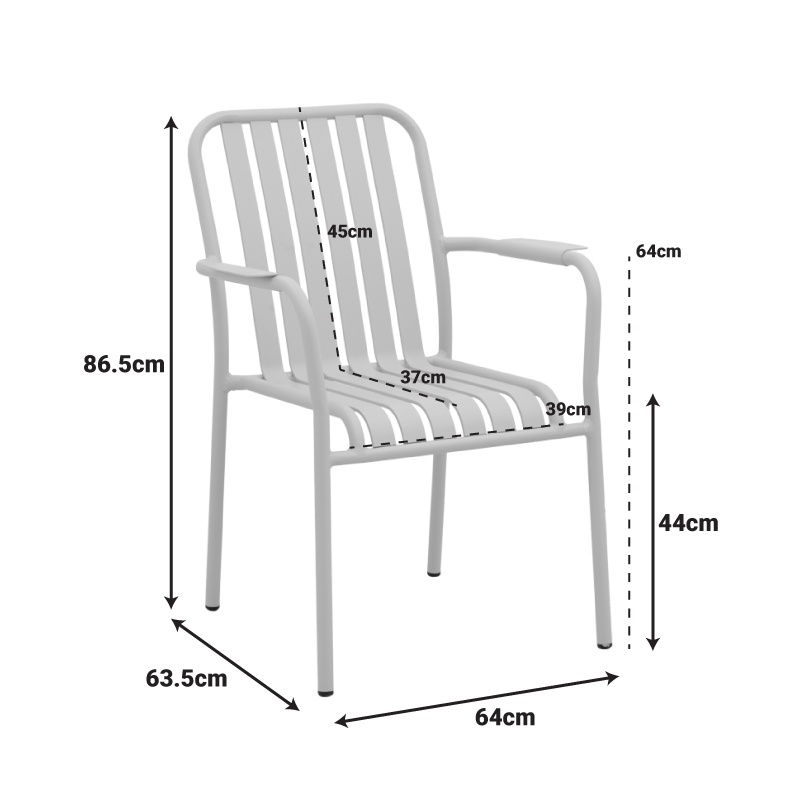 Set masa si scaune dining, 7 buc, Dagyn Vista, Pako, Alb 240x90x76 cm - 5
