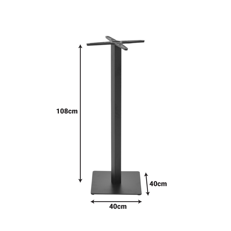 Stalp picior suport blat masa Stada Negru 40x40x108 cm