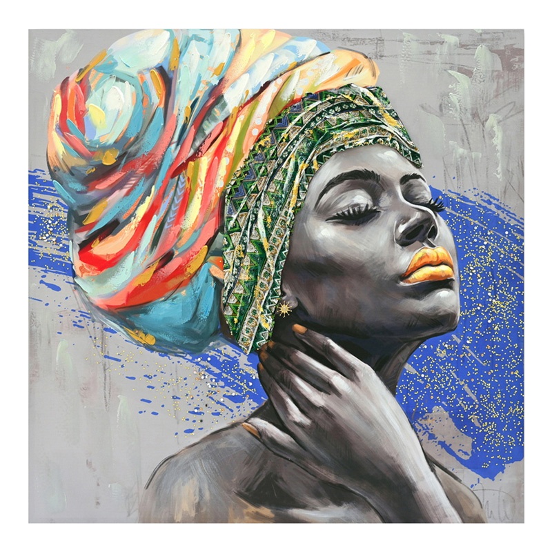 Tablou canvas Africana Inart, Pako World, 100x3x100 cm