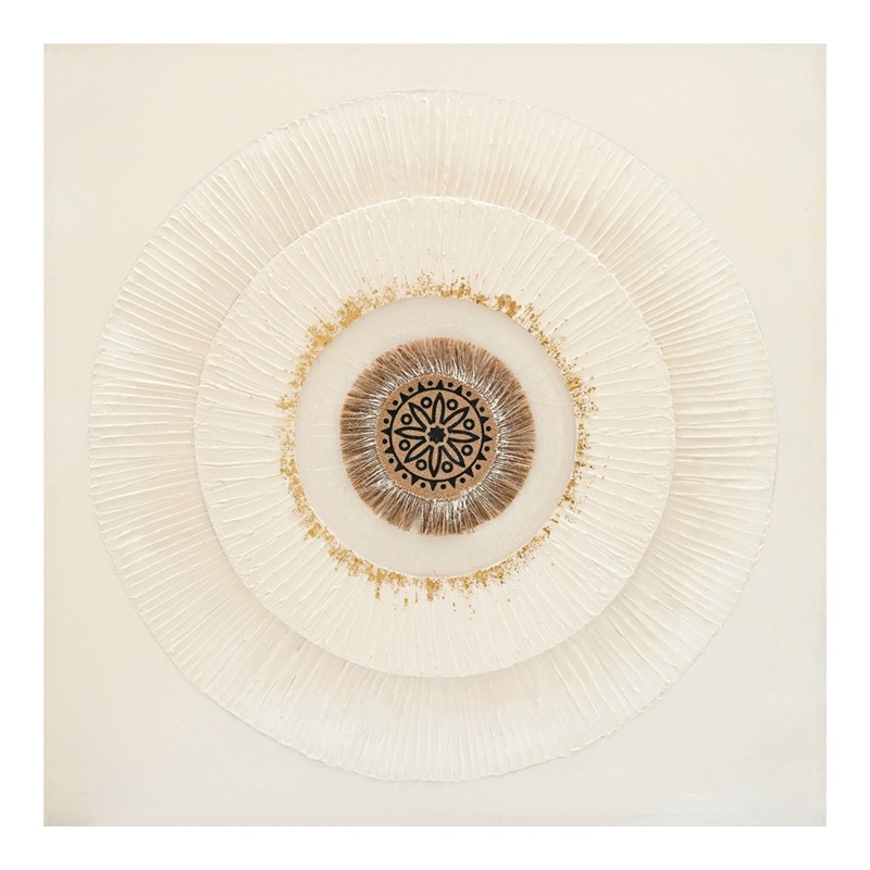 Tablou canvas Circled I Inart, Pako World, 80x3x80 cm