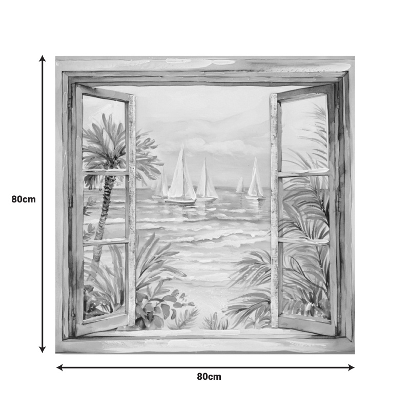 Tablou canvas Deive Inart, Pako World, 80x3x80 cm