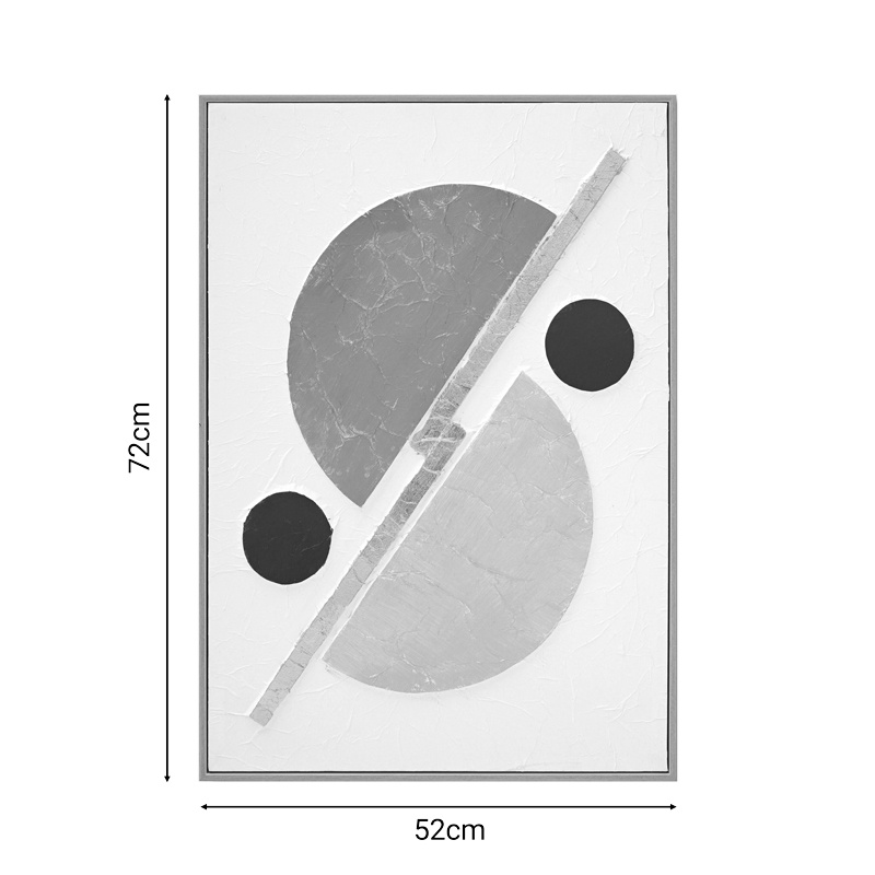 Tablou canvas Geometric Pako World Gri 52x4.5x72 cm