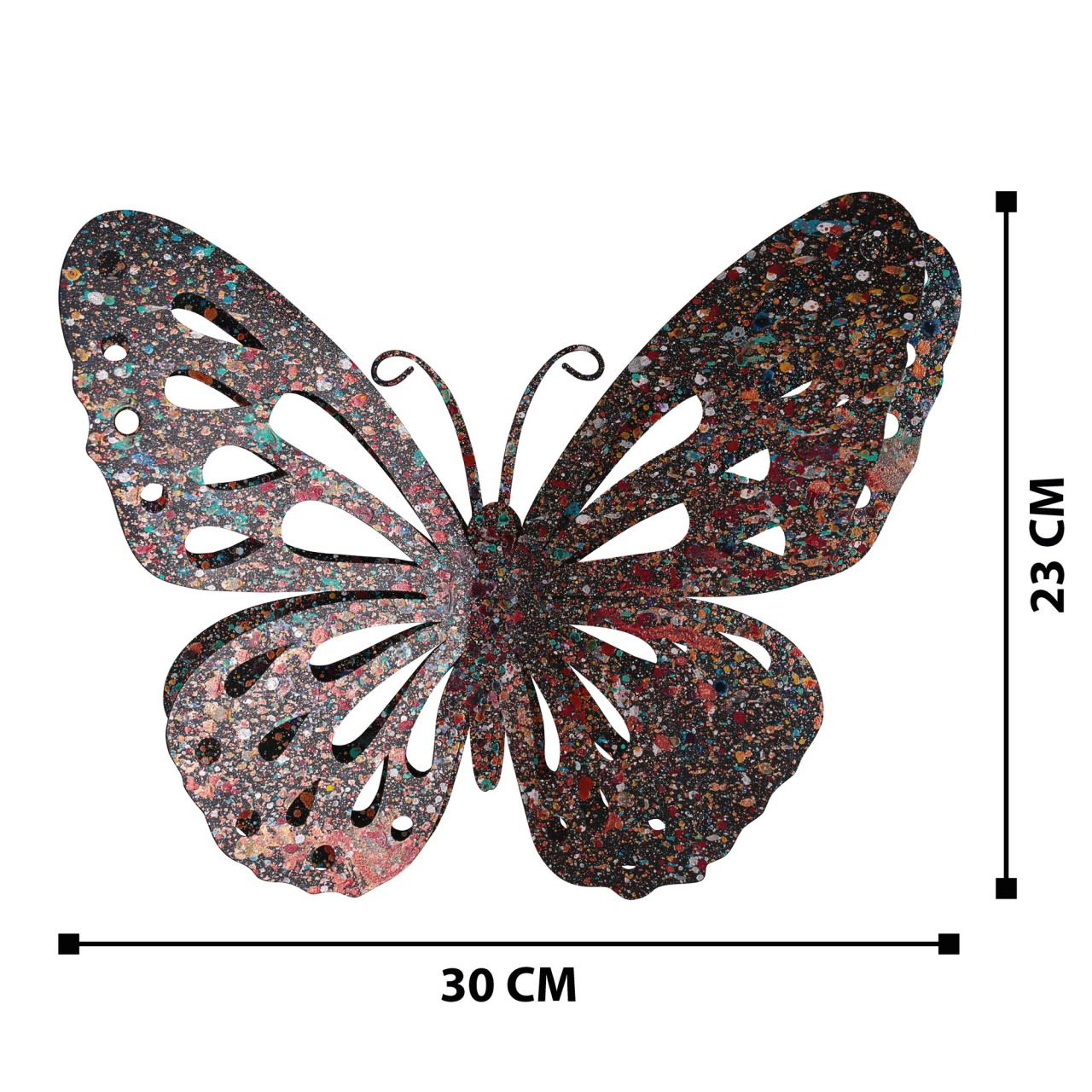 Tablou metalic Butterfly Multicolor 30x6x23 cm