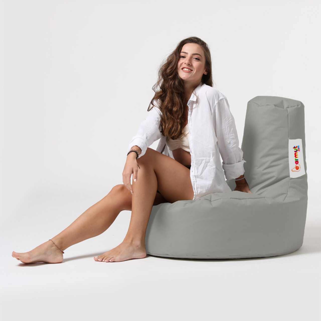 Taburet puf beanbag de gradina Lina Gri inchis - 1 | YEO