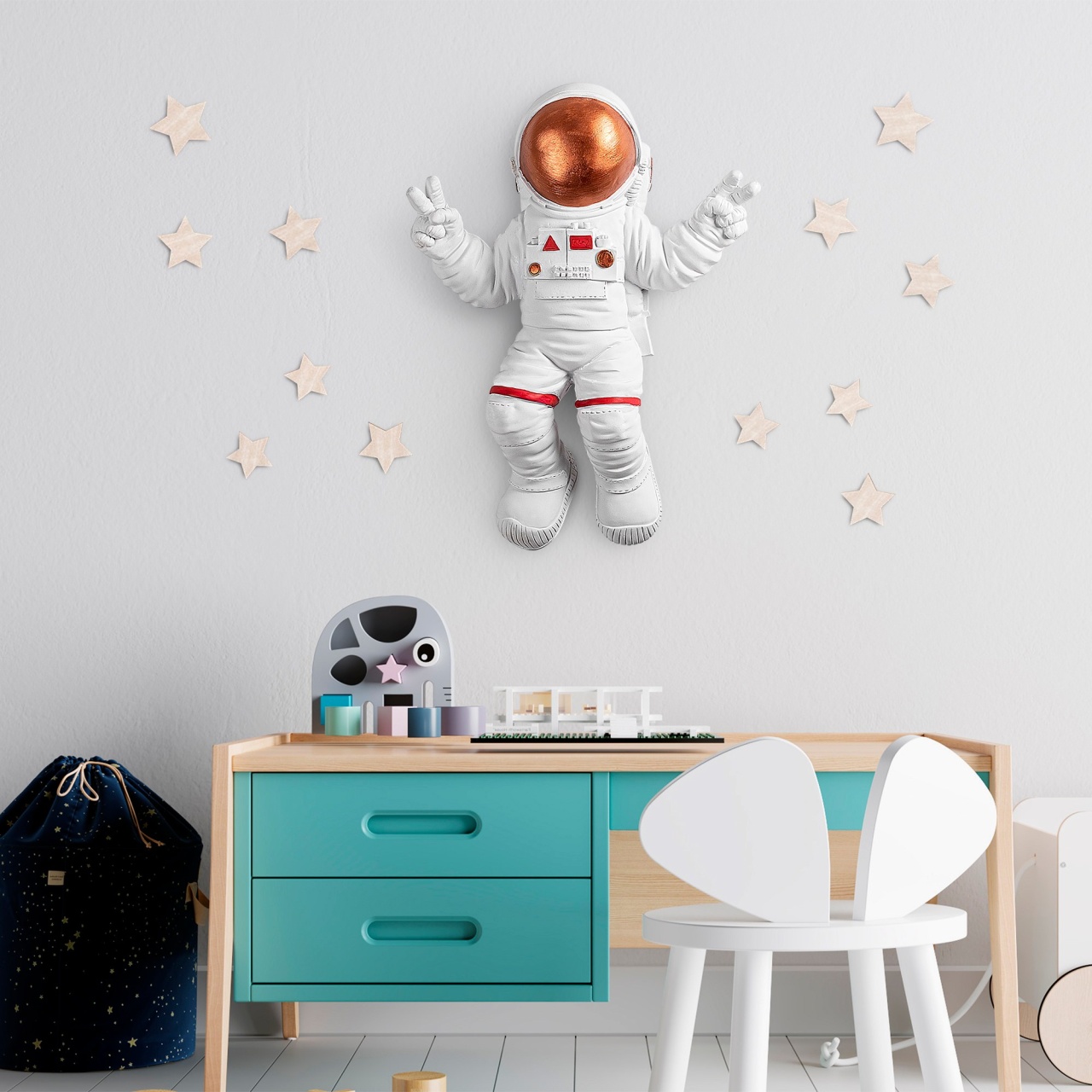 Accesoriu decorativ de perete Yak-001 Astronaut Caramiziu 35x47x10 cm - 1 | YEO