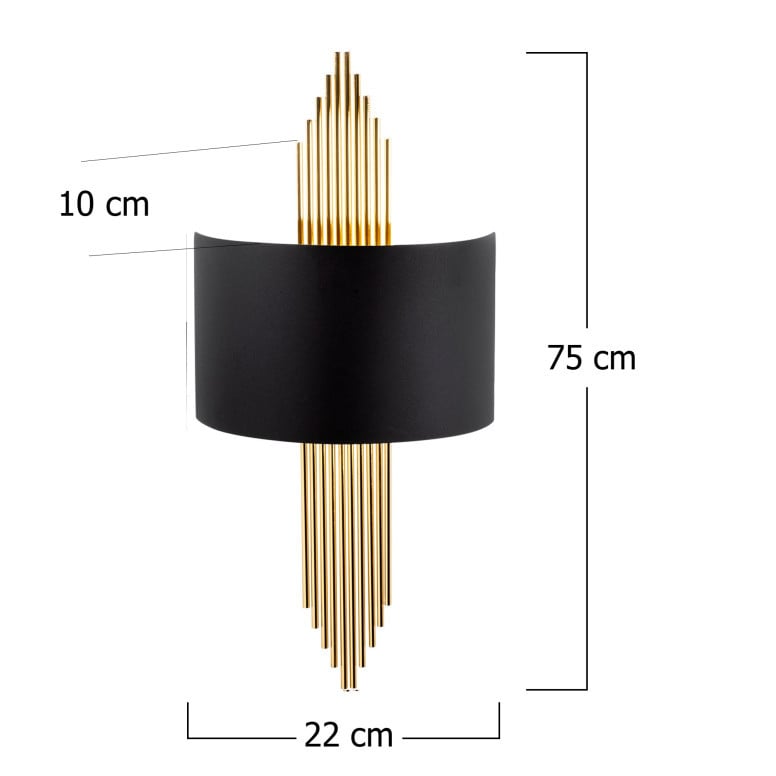 Aplica 616 - A Negru Auriu - 2 | YEO