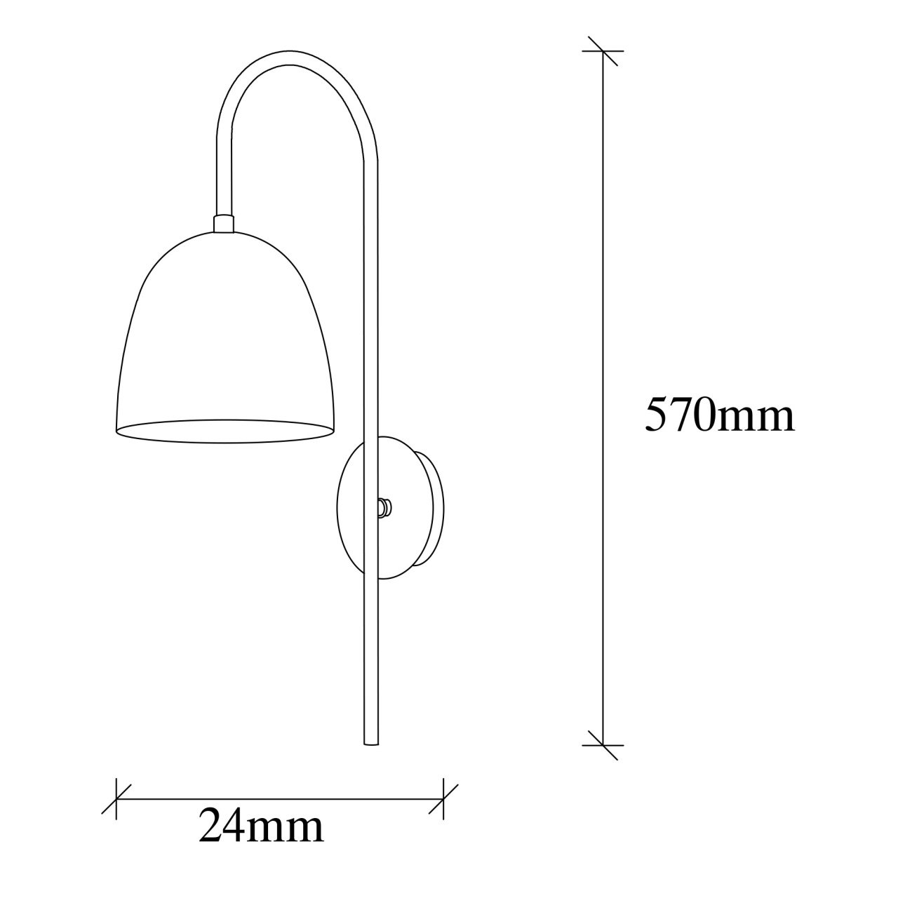 Aplica Tattoo Negru 16x24x57 cm - 5 | YEO