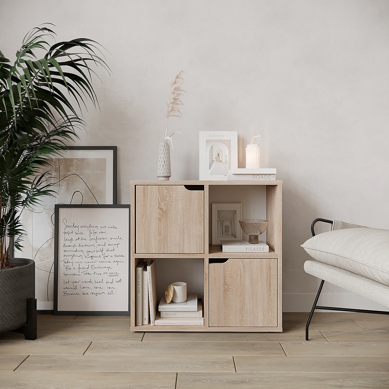 Biblioteca Bookel, Pako World, Sonoma, 59x27x60 cm - 1 | YEO